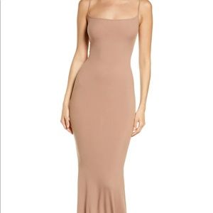 SKIMS ribbed long slip dress